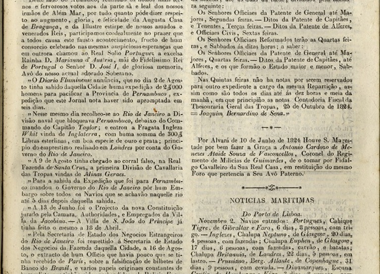 Gazeta de Lisboa, 11 de Novembro de 1824