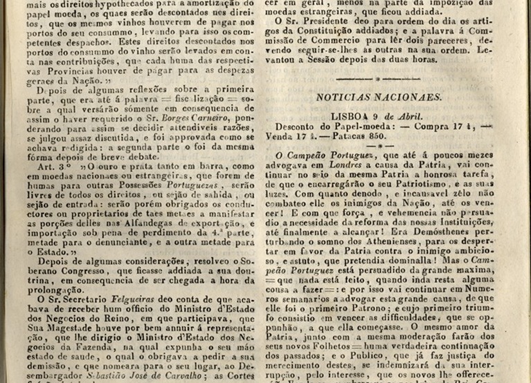 Diário do Governo, 10 de Abril de 1822 - 2