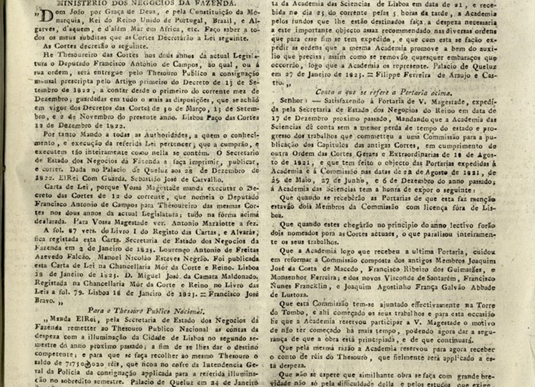 Diário do Governo, 28 de Janeiro de 1823 - 1