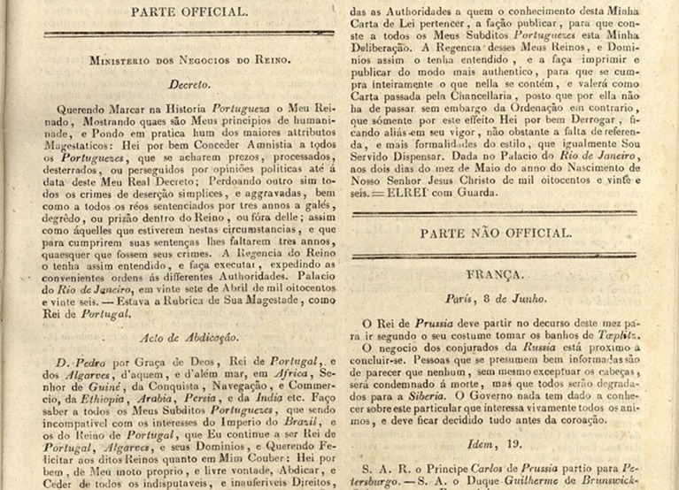 Gazeta de Lisboa, 12 de Julho de 1826