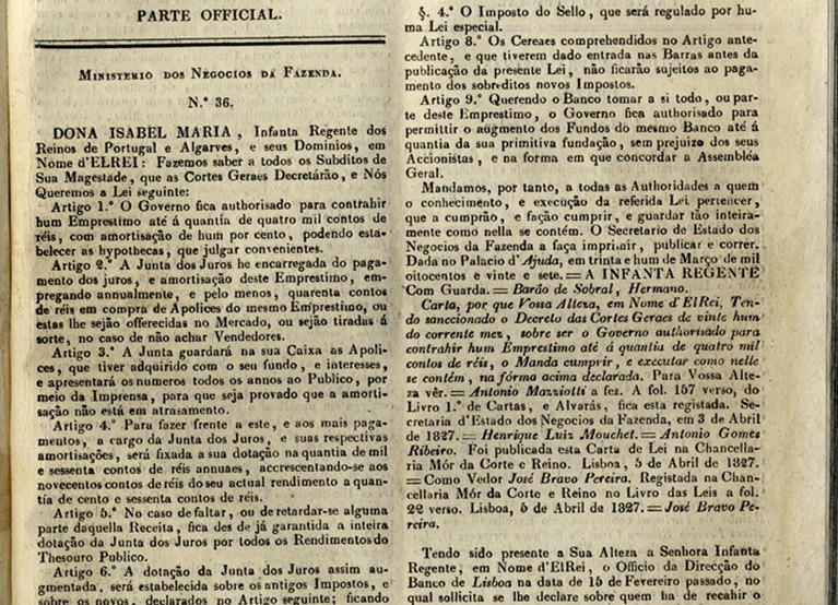 Gazeta de Lisboa 6 Abril de 1827 - 1